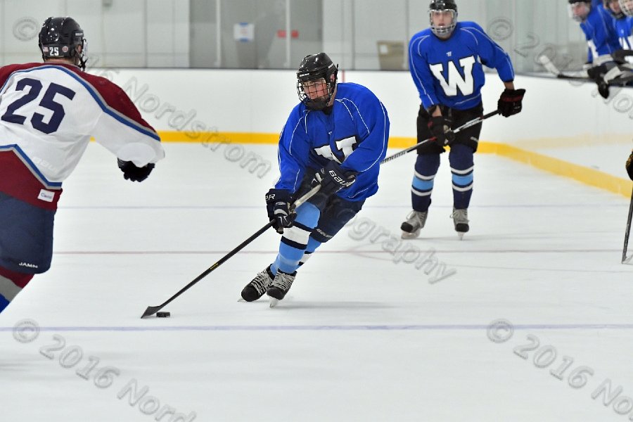 Wheaton College Men\'s Ice Hockey vs Middlesex Community College. - Photo By: KEITH NORDSTROM